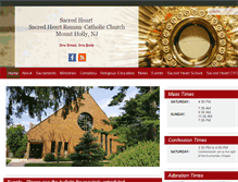 Tablet Screenshot of parishofsacredheart.org